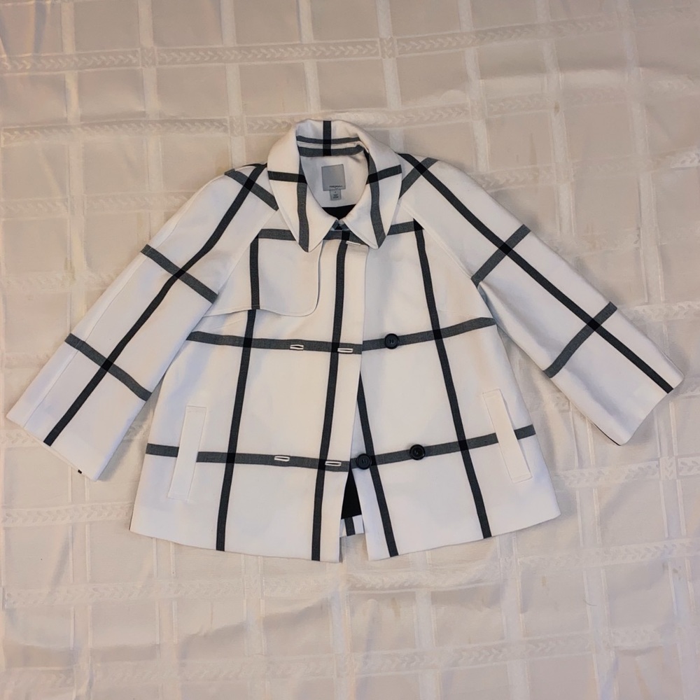 Double Breasted Plaid Coat